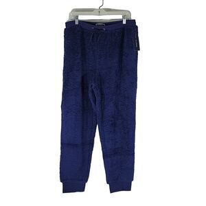Club Room Fuzzy Lounge Pants, Blue, Sz L, NWT